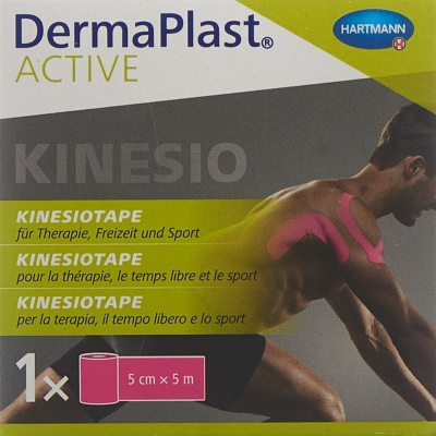 Dermaplast aktiv kinesiotape 5cmx5m çəhrayı