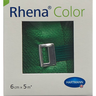 Rhena Color Lastikli Binden 6cmx5m grün