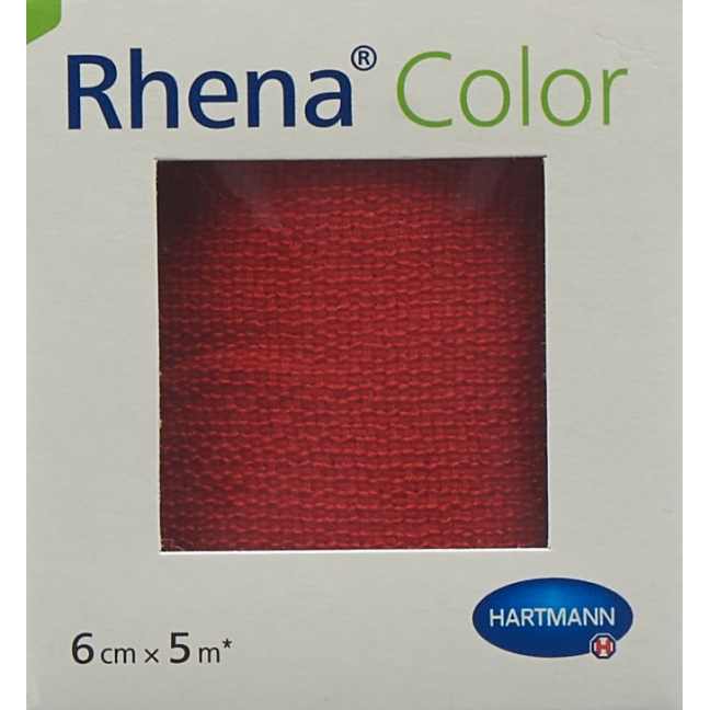 RHENA Color Elastische Binden 6cmx5m röt
