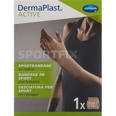 תחבושת ספורט אקטיבית dermaplast 8cmx5m