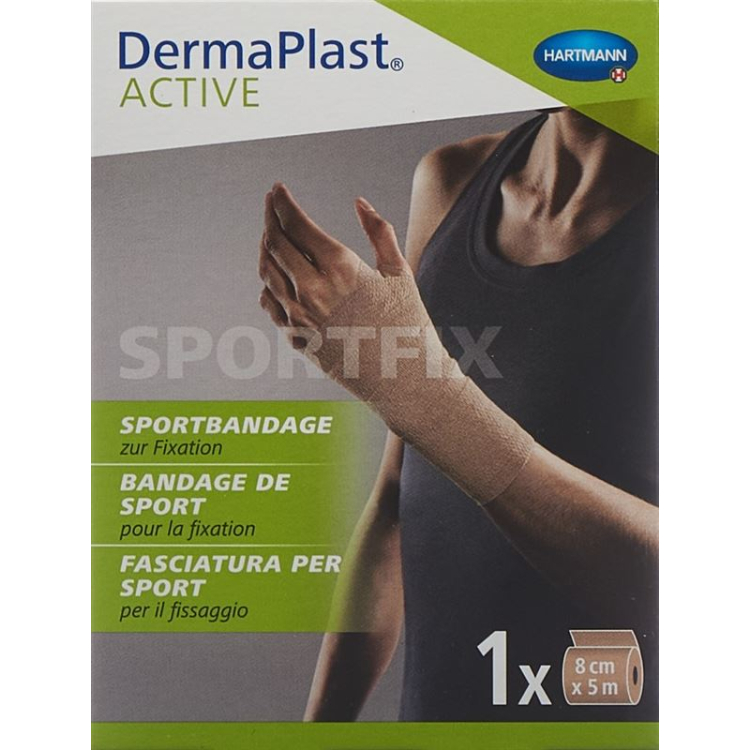 תחבושת ספורט אקטיבית DERMAPLAST 8cmx5m