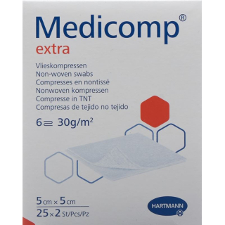 Medicomp Extra fleece compress 5x5cm 25 bags 2 pcs