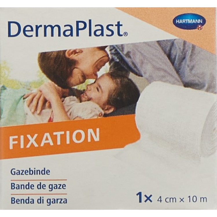 DermaPlast Gazebinde festkantig 4cmx10m 10 Stk