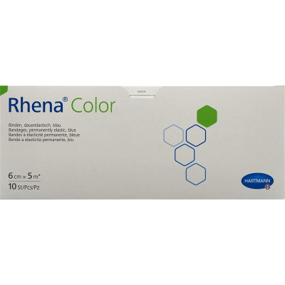 RHENA Color Elast Binde 6cmx5m blau offen