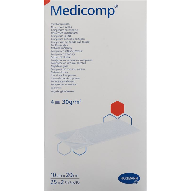 MEDICOMP 4 fach S30 10x20cm esterilizado