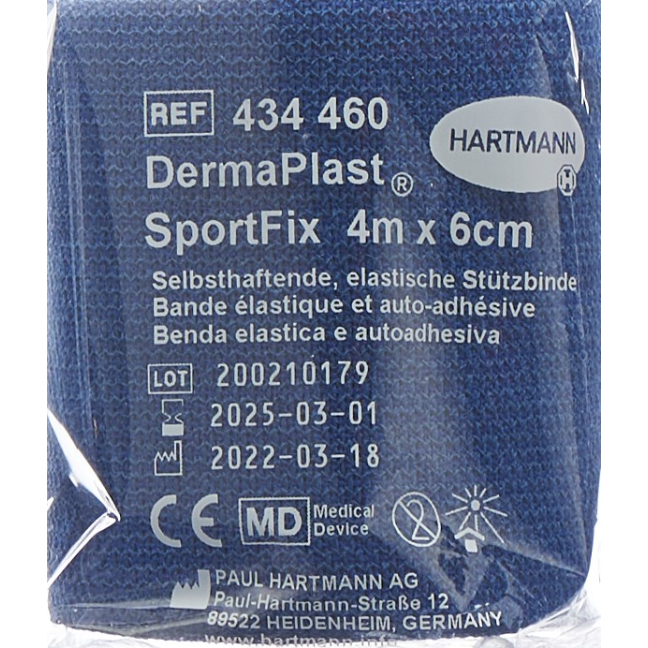 DermaPlast SportFix 6cmx4m bleu