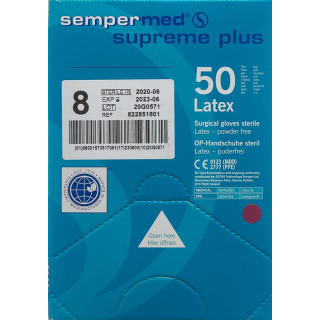 Sempermed Supreme Plus surgical gloves 8 sterile 50 pairs