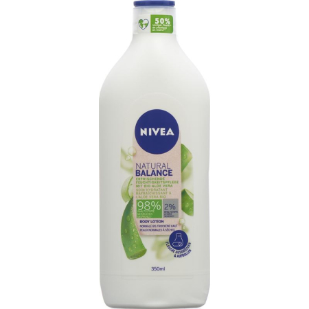Nivea Natural Balance testápoló Bio mit Aloe Vera 350 ml