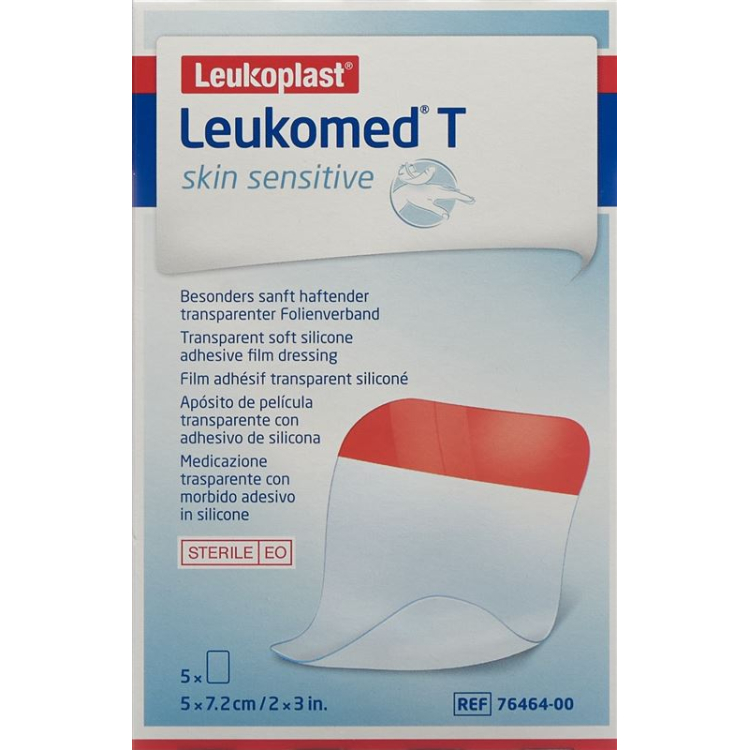 LEUKOMED T hudsensitiv 5x7,5cm