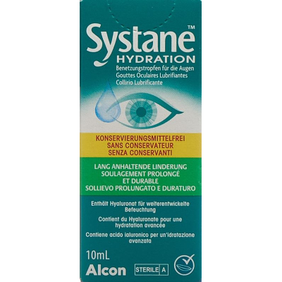 Systane hydration benetzungstropfen ohne konservierungsmittel fl 10 מ"ל