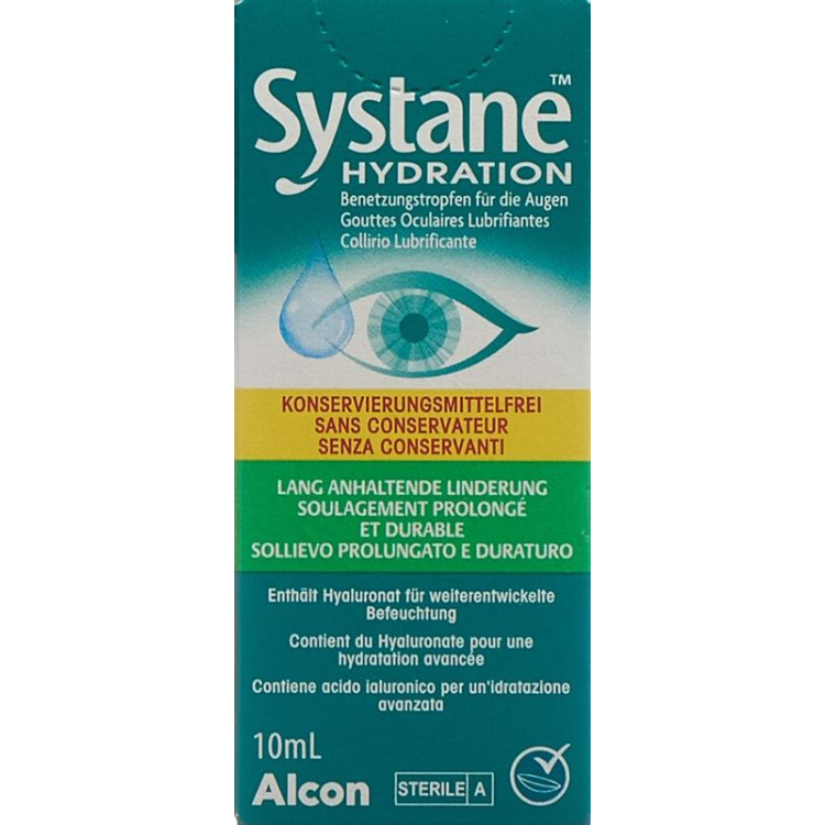 Systane Hydration Benetzungstropfen ohne Konservierungsmittel Fl 10 мл