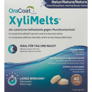 XyliMelts sticky tablets against dry mouth Nature without mint
