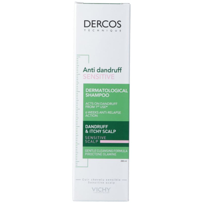 Vichy Dercos Shampooing Anti-pelliculaire cheveux sensitive FR 200 ml