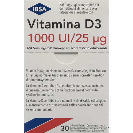 VITAMINA D3 Schmelzfilm 1000 I.U.