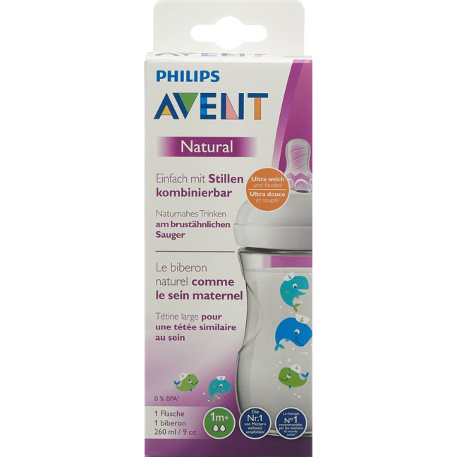 AVENT PHILIPS Naturah Flasche 260ml Wal