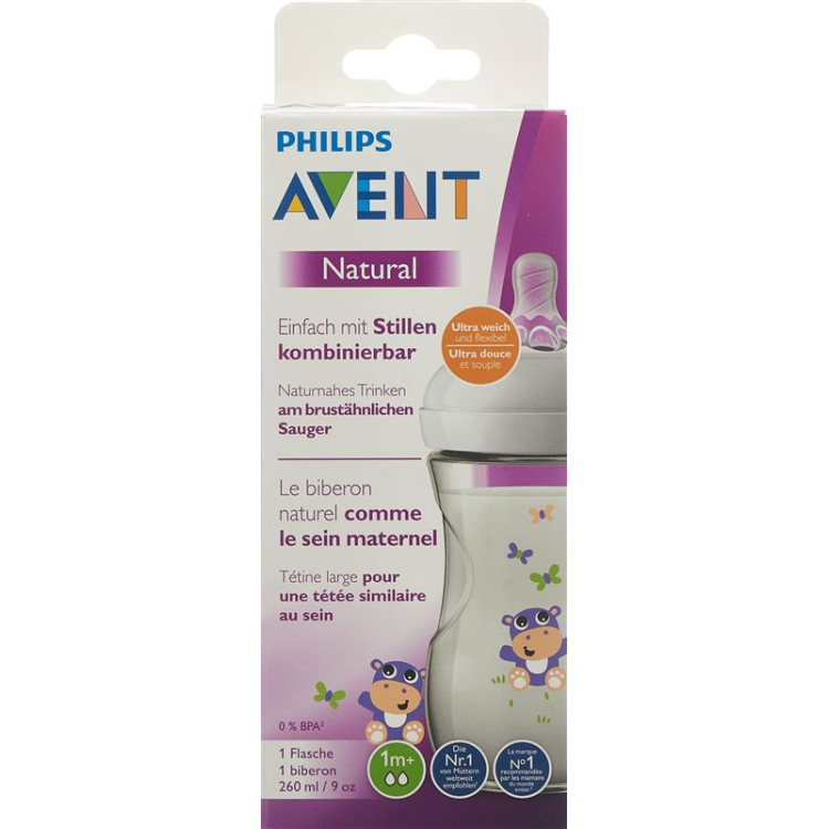 Avent Philips Naturnah bottle 260ml Hippo