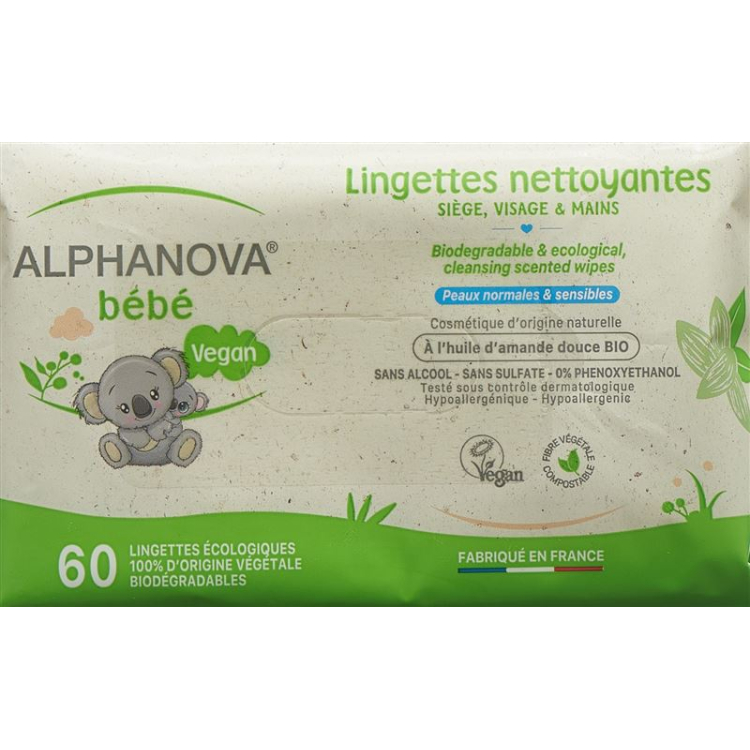 Alphanova BB Pflegetücher biologisch abbaubar 72 Stk