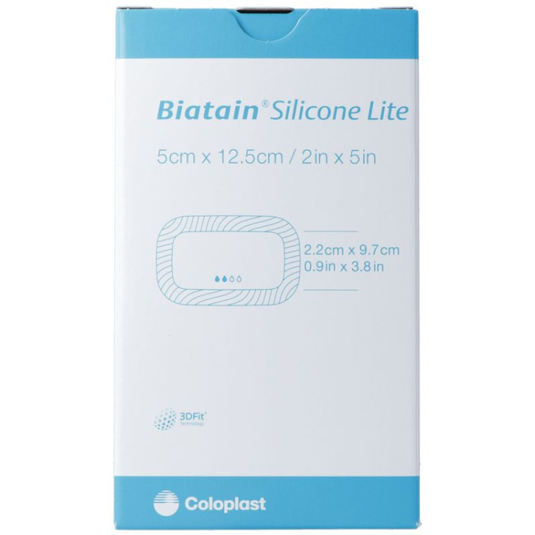 Biatain Silicone Foam Dressing lite 5x12.5cm 5 pcs