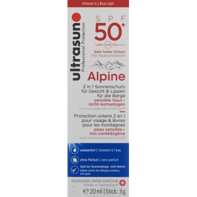 ULTRASUN Alpine SPF 50+ 20 מ"ל + 3 גרם