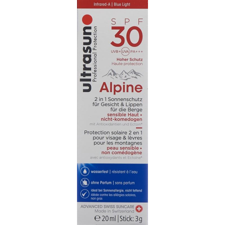 Ultrasun Alpine SPF 30 20 мл + 3 г