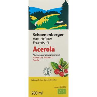 Schoenenberger Acerola naturtrüber Fruchtsaft Bio Fl 200 מ"ל