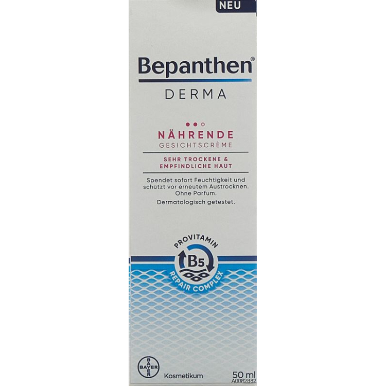 Bepanthen DERMA მკვებავი სახის კრემი Disp 50 მლ