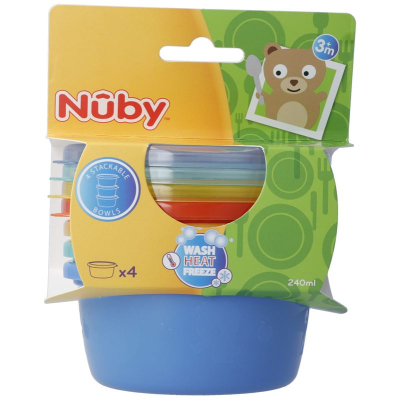 Nuby breischalen-sett 240ml 4 stk