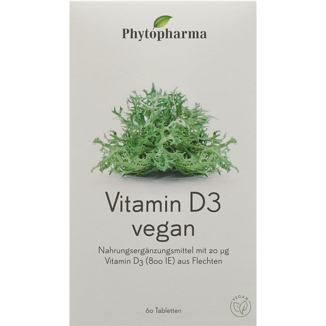 Phytopharma Vitamin D3 Tabl vegan 60 Stk
