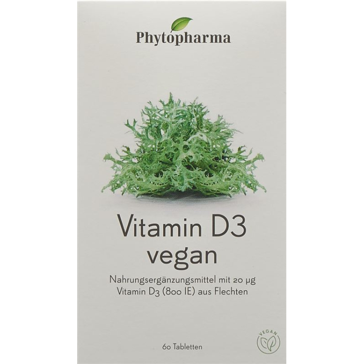 Phytopharma Vitamin D3 Tabl vegansk 60 Stk