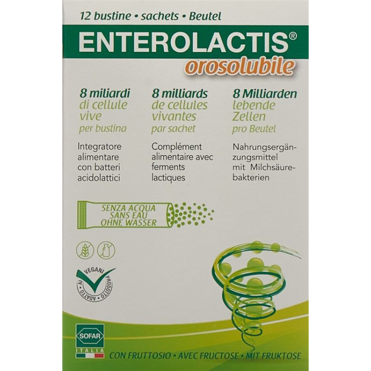 Enterolactis Orosolubile Plv 12 Btl 1 גרם