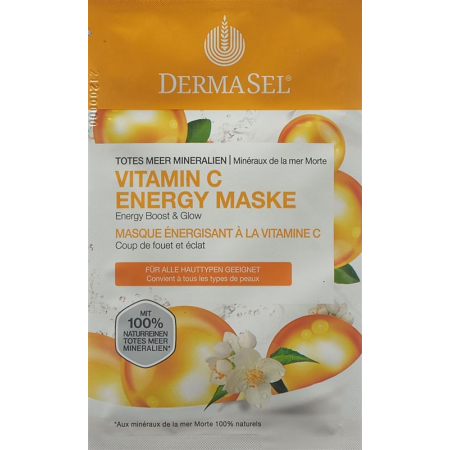 DermaSel Mask Vitamin C Energy გერმანული/ფრანგული ჩანთა 12 მლ
