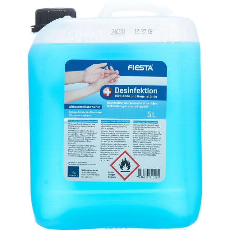 FIESTA Desinfeksi untuk Hände und Gegenstände Fl 125 ml