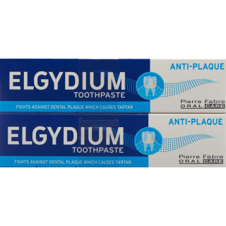 Elgydium anti-plaque zahnpasta duo 2 על 75 מ"ל