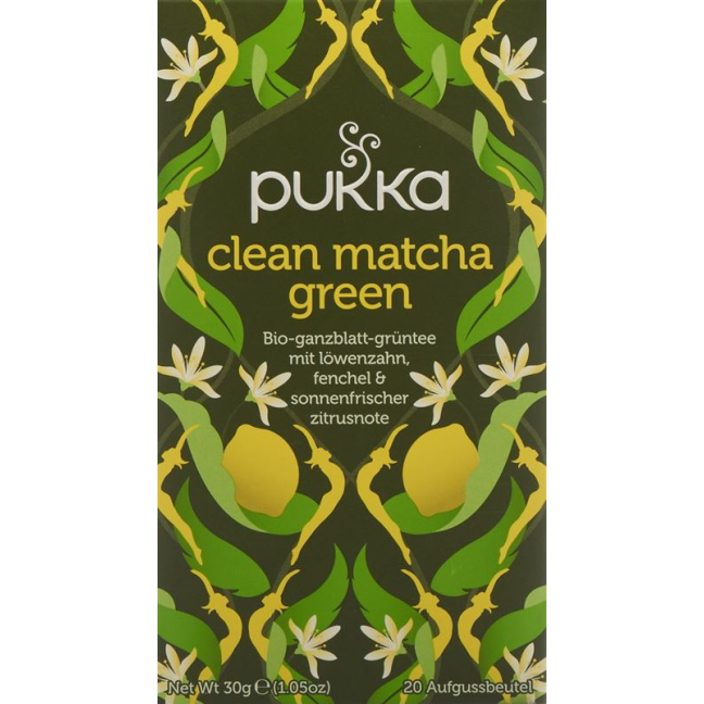 Pukka Clean Matcha Green Tea Organic Btl 20 pcs