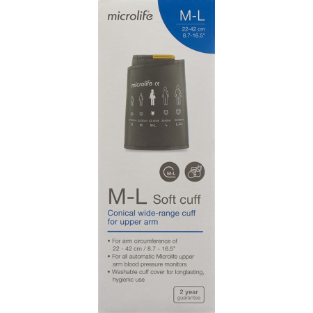 Microlife Soft cuff upper arm M-L 22-42cm anthracite