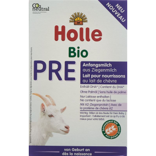 HOLLE Organic Infant Formula PRE დამზადებულია თხის რძისგან