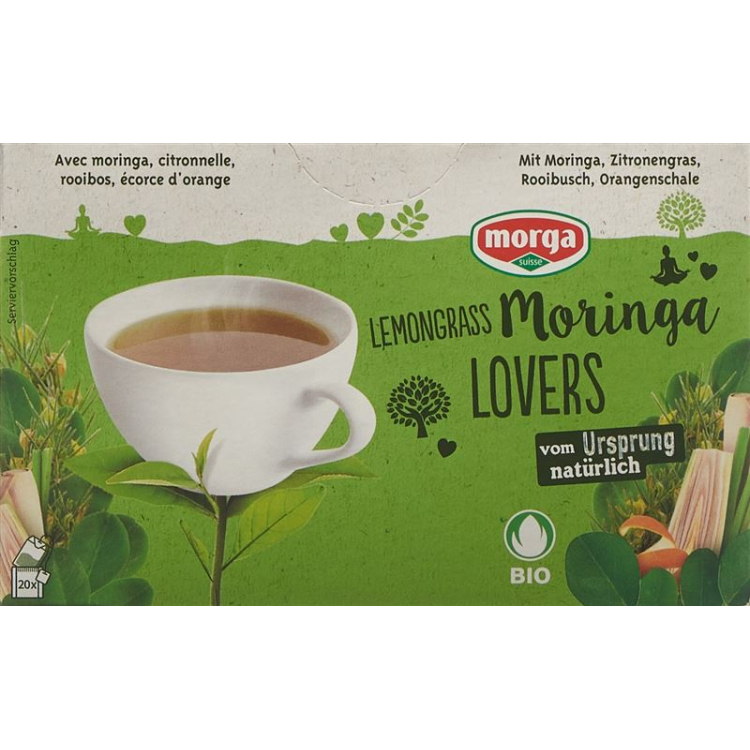 Morga Lemongrass-Moringa Lovers Tee mit Hülle Bio Knospe Btl 20 Stk