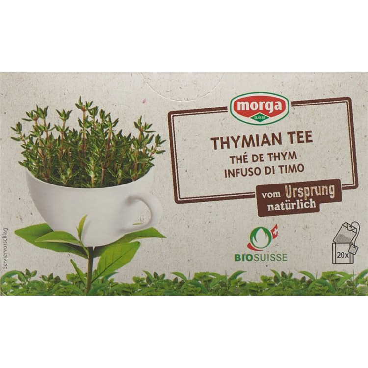 Morga Thymian Tee với Hülle Bio Knospe Btl 20 Stk