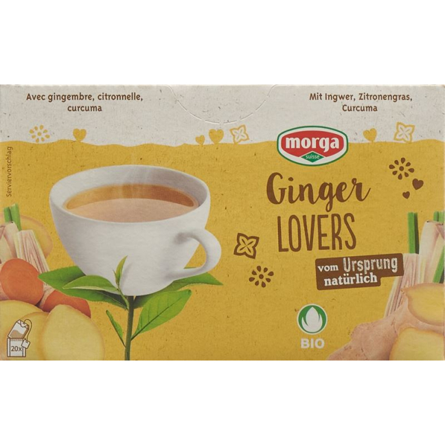 Morga Ginger Lovers Tee mit Hülle Bio Knospe Btl 20 Stk