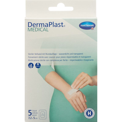 DERMAPLAST Przezroczysta werba medyczna 7,2x5cm