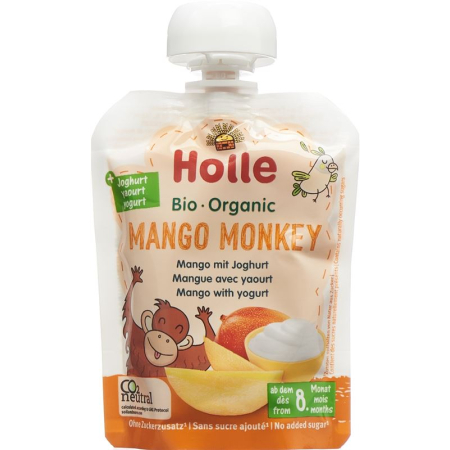Buy HOLLE Mango Monkey Pouchy Mango mit Joghurt - Organic Baby Food