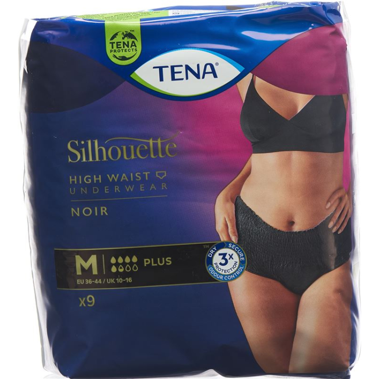 TENA Silhouette Plus M schwarz 9 Stk