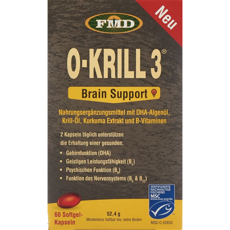 FMD O-3 Krill Brain Support Kaps Blist 60 pcs