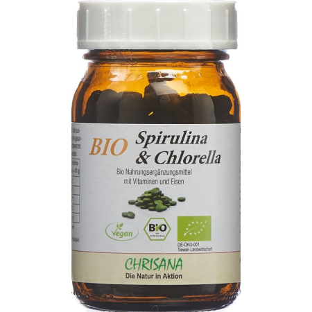 Chrisana Organic Spirulina & Chlorella 250 tablets