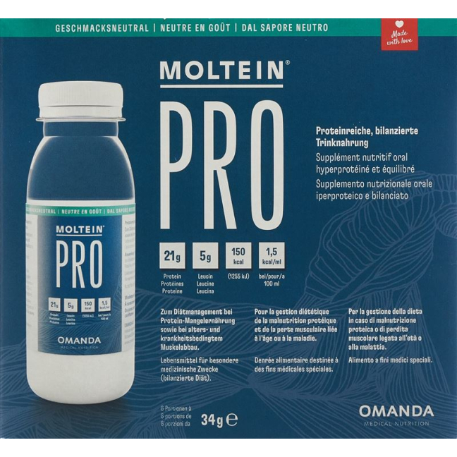 Moltein PRO 1.5 Geschmacksneutral Btl 510 գ