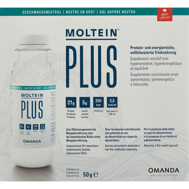 Moltein PLUS 2.5 Geschmacksneutral Btl 750 g
