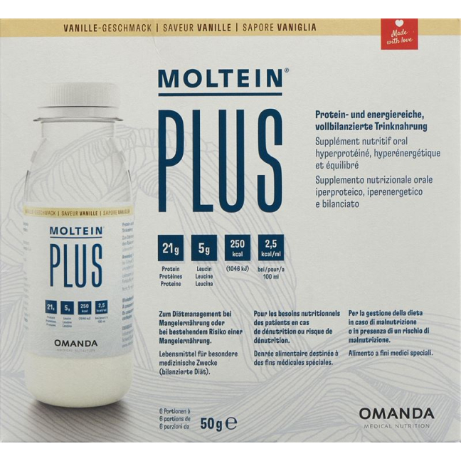 Moltein PLUS 2.5 Vanille Btl 750 г