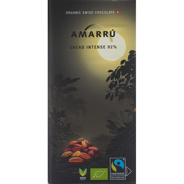 Amarru Cacao Intense 92٪ تجارة عضوية عادلة 80 جم
