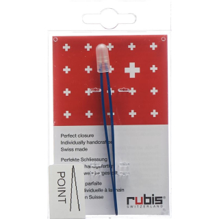 Rubis tweezers pointed blue inox