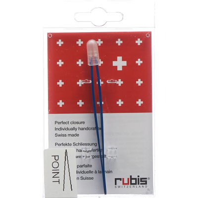 Rubis pinzette špic blau inox